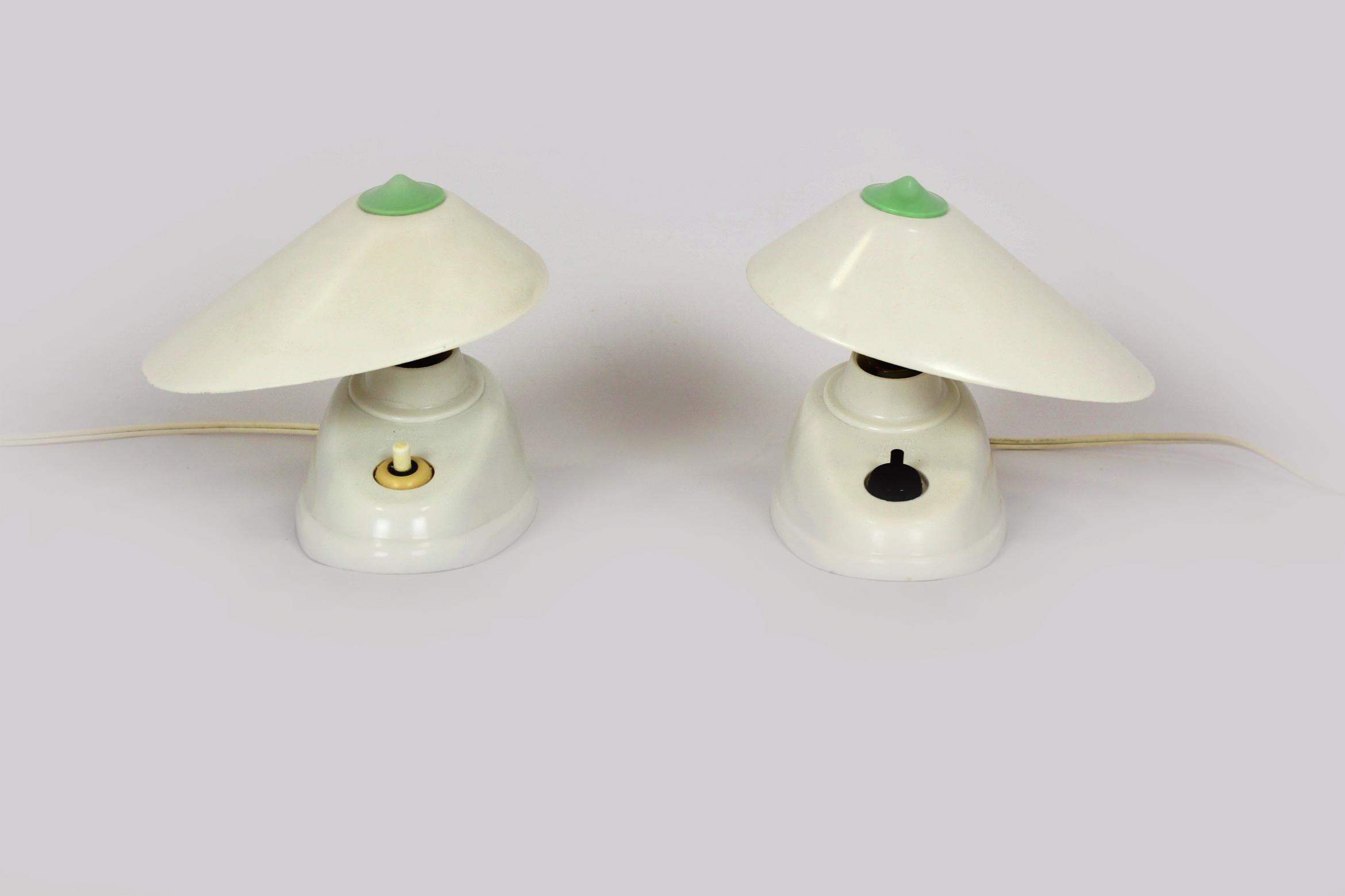 Bakelite Bauhaus Table Lamps from ESC, 1940s, Set of 2 For Sale 2