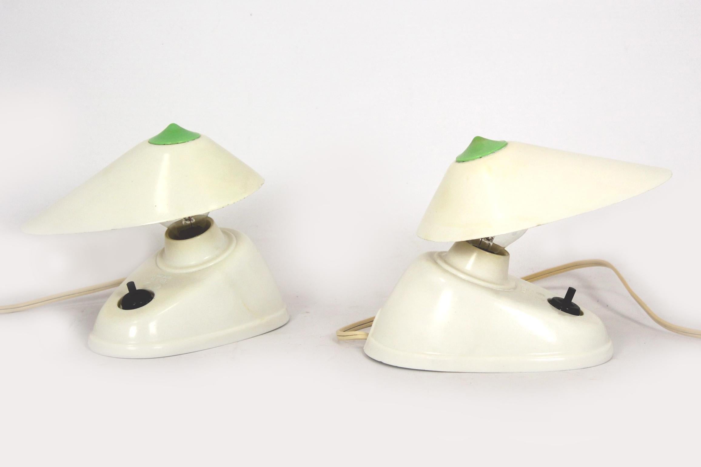 Bakelite Bauhaus Table Lamps from ESC, 1940s, Set of 2 For Sale 5