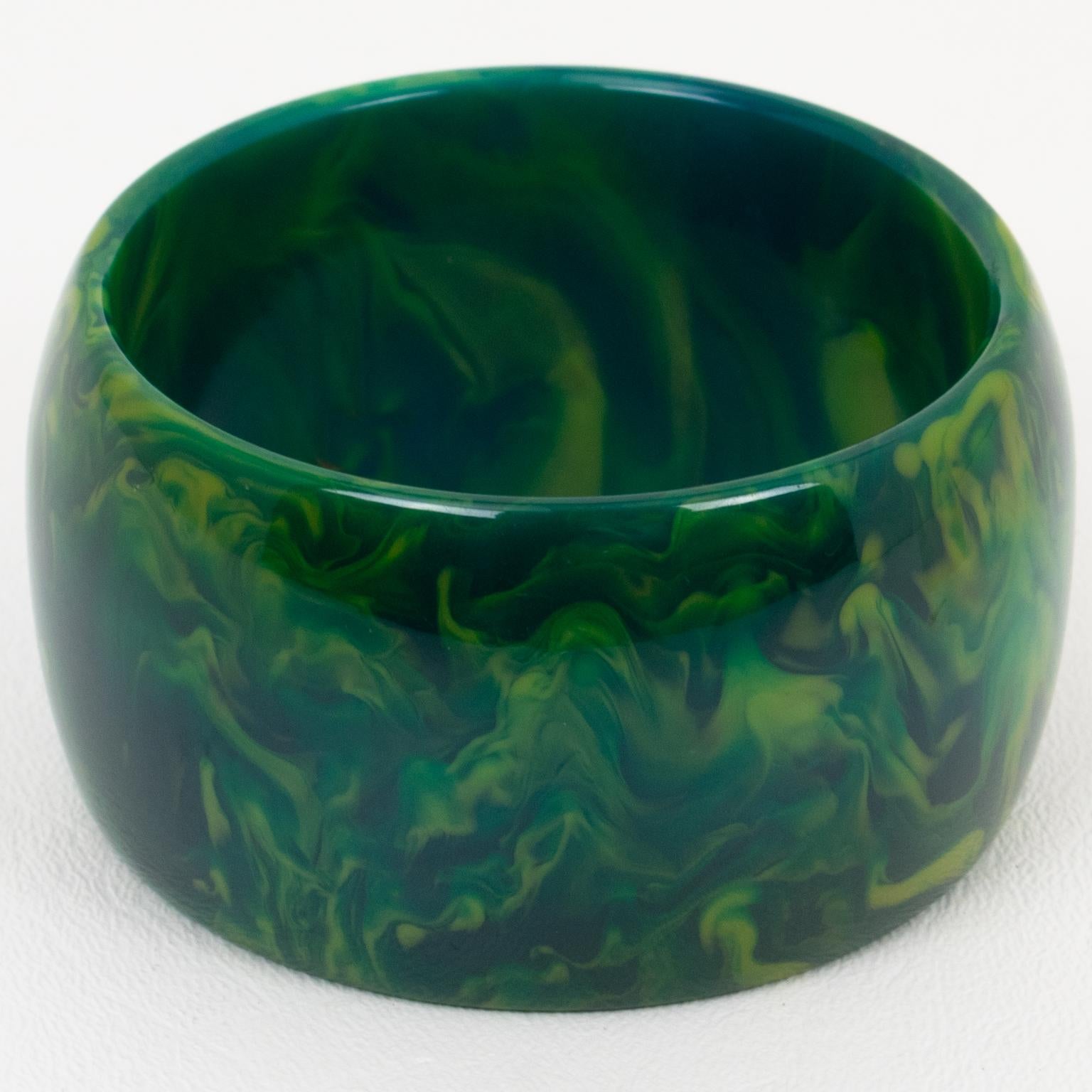 Bakelite Blue-Moon Bangle Bracelet 2