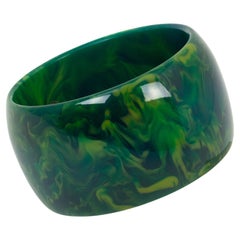 Bakelite Blue-Moon Bangle Bracelet