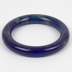 Bakelite Bracelet Bangle Blue Inkspot