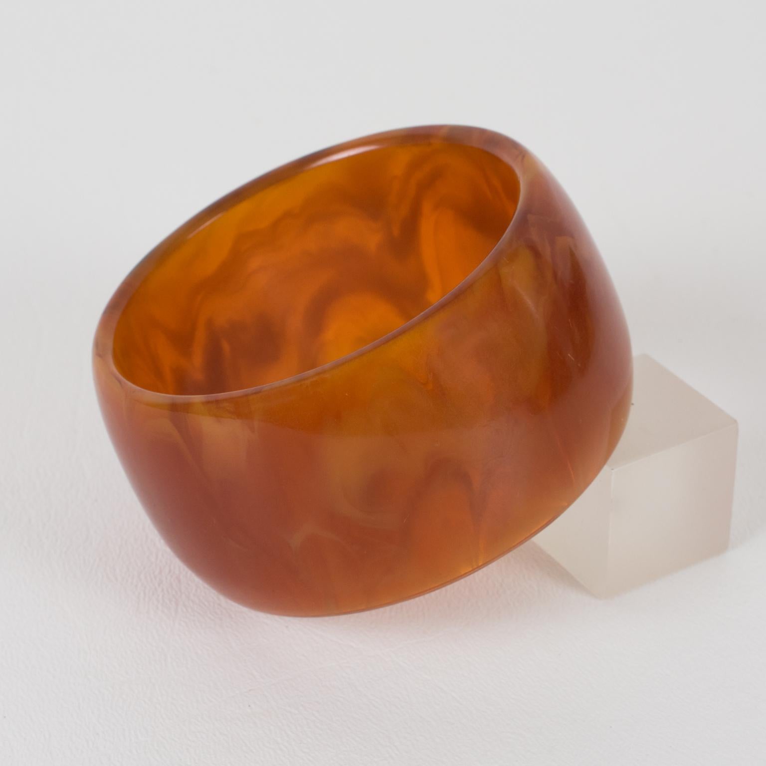 Donna Bracciale in bachelite Bangle Red Tea Amber in vendita