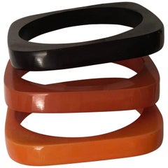Vintage Bakelite Bracelets Set of Three