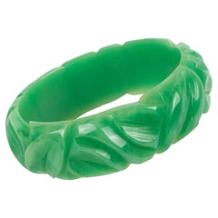 Bakelite Carved Bracelet Bangle Milky Turquoise Marble Bakelite Carved Bracelet Bangle Milky Turquoise Marble