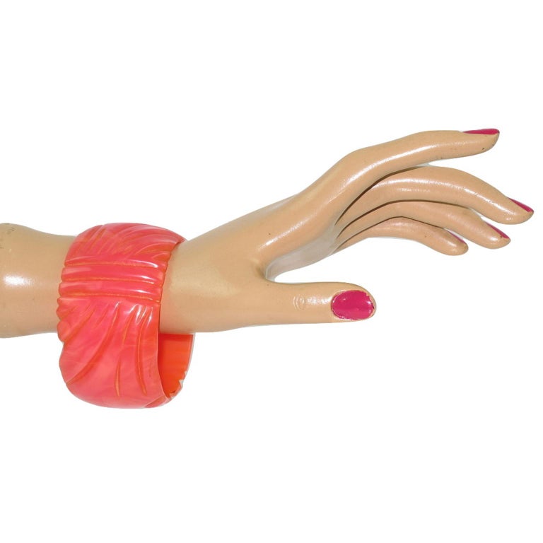 Thin Pink Bakelite Bangle main image 0