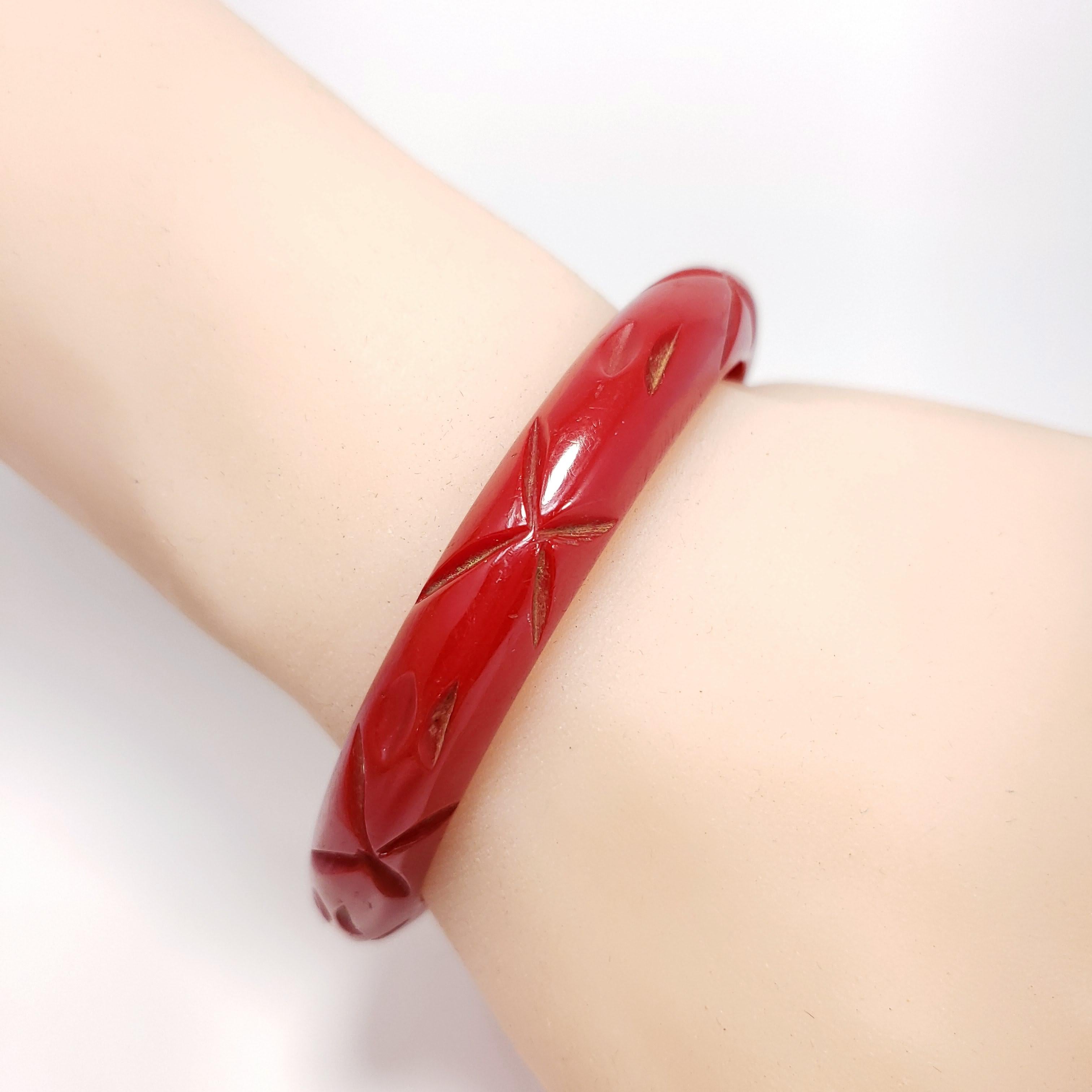 red bakelite bracelet