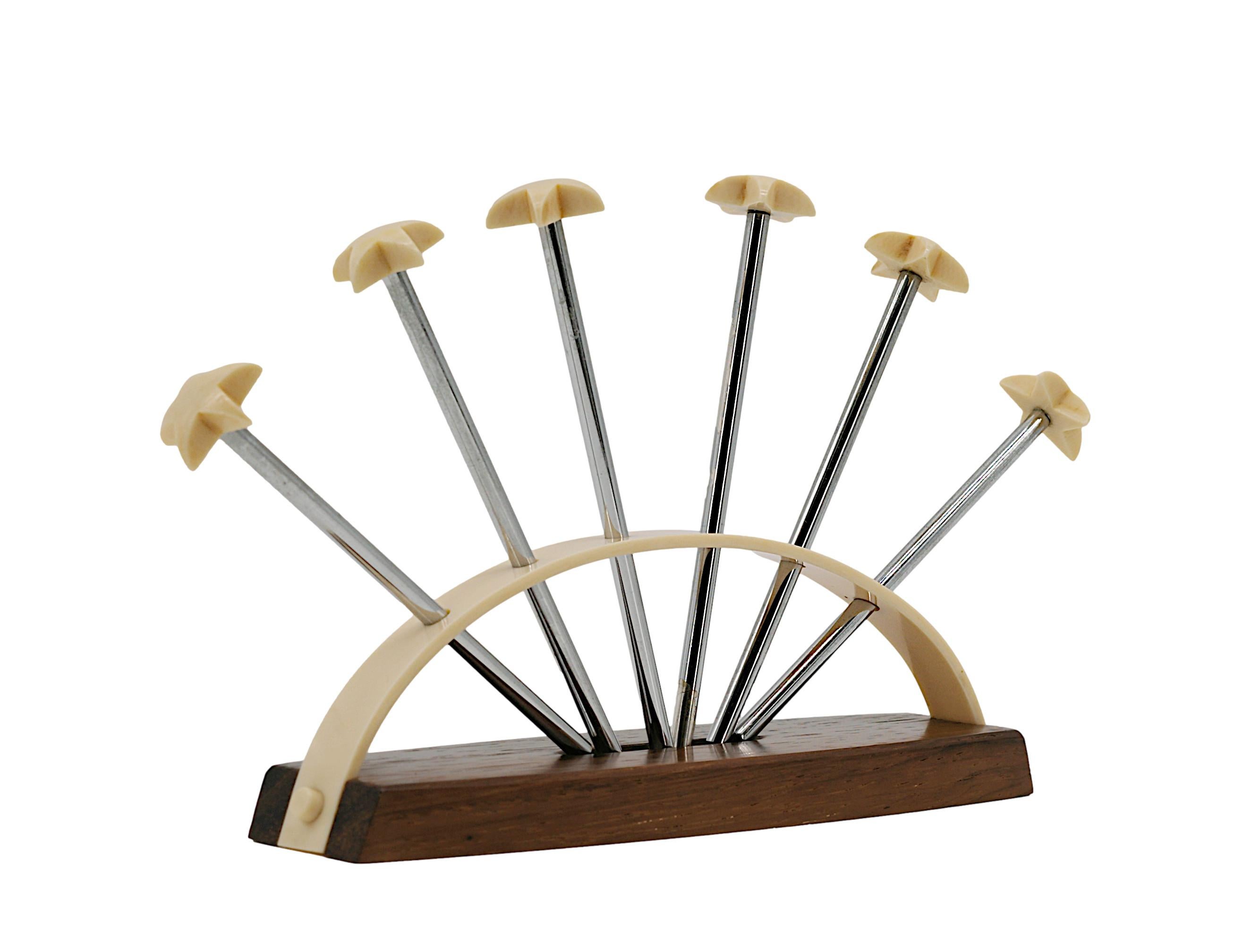 French Bakelite Cocktail Stirrers, 1920 For Sale