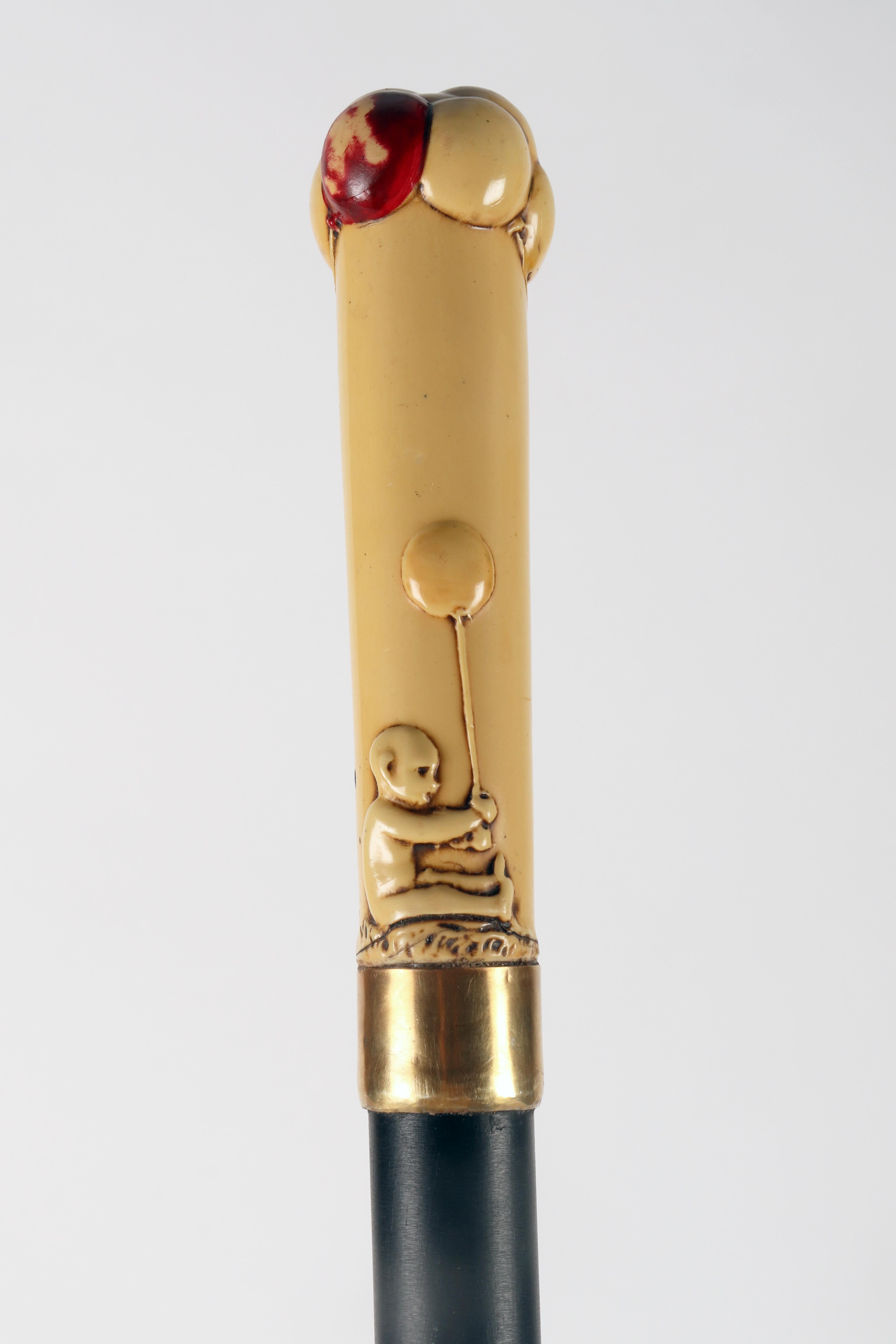 20th Century Bakelite handle walking stick, France 1920.  For Sale