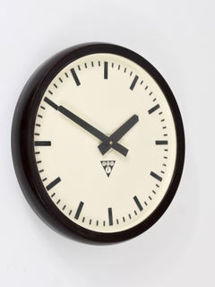 Bakelite Industrial Factory or Train Station Wall Clock from the 1940s