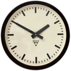 Vintage Bakelite Industrial Factory or Train Station Wall Clock from the 1940s