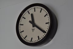 Bakelite Industrial Wall Clock by Pragotron, 1960's