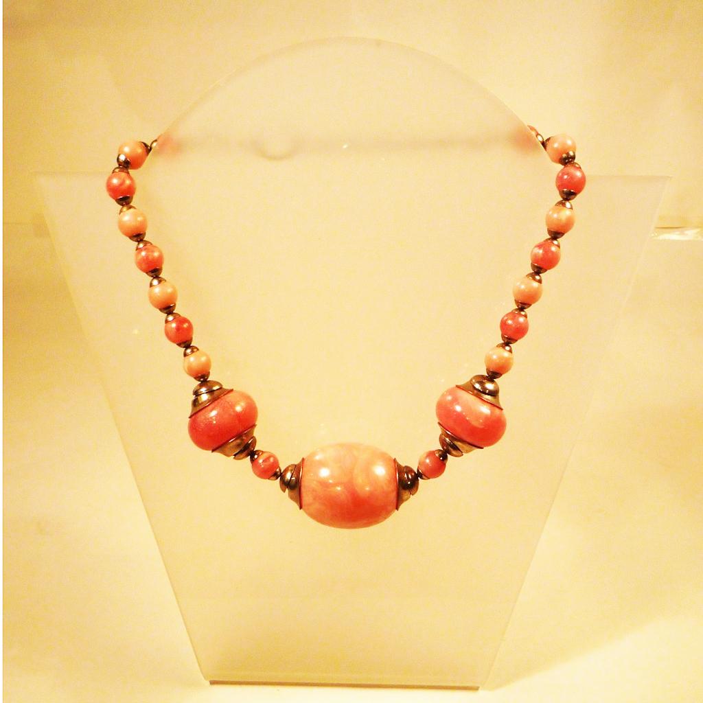 Art Deco Bakelite necklace, Jakob Bengel, Idar-Oberstein, c. 1930