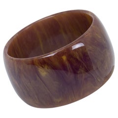 Pulsera brazalete de baquelita extra ancha polvo de estrellas morado