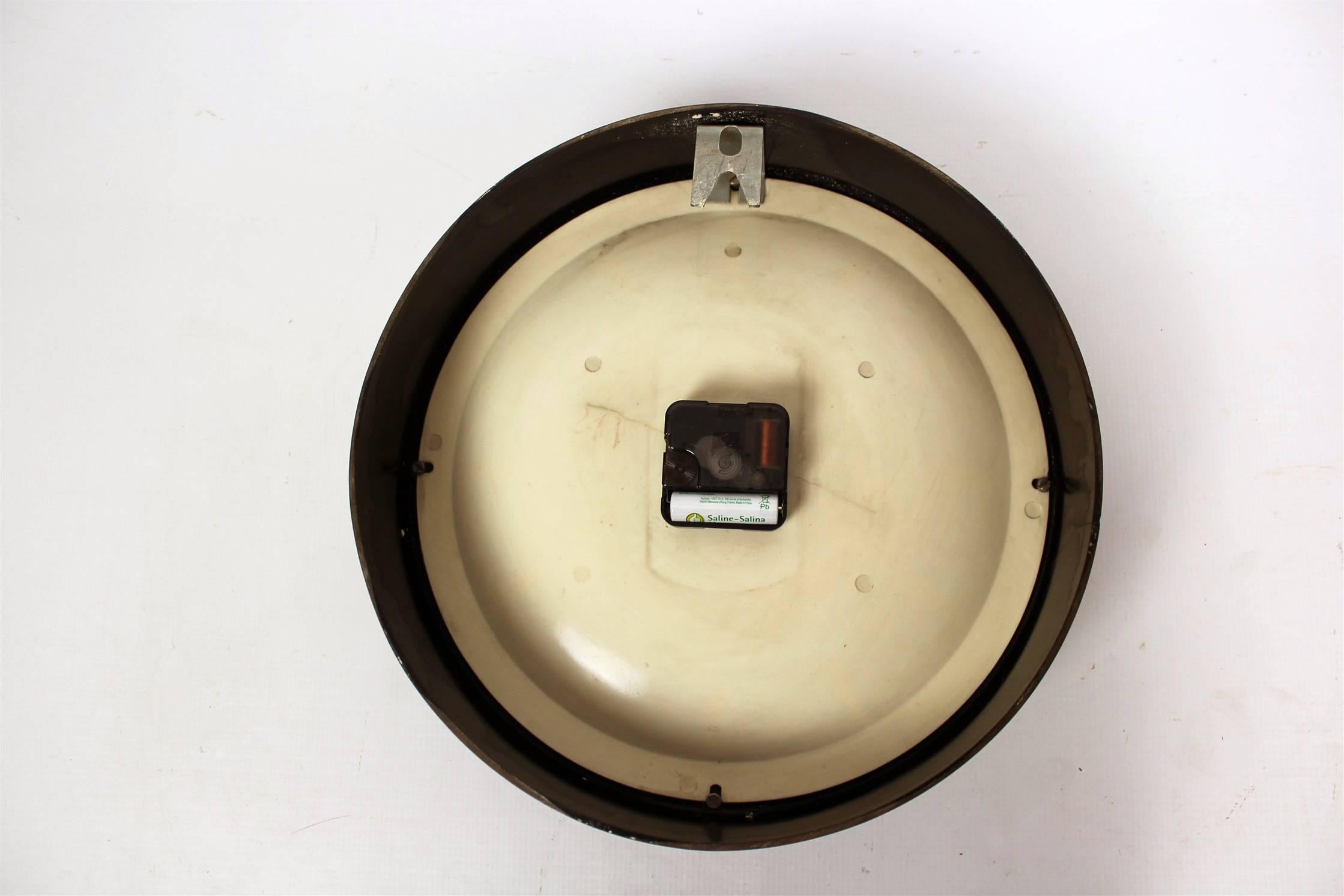Czech Bakelite Railway Clock from Pragotron, 1950s