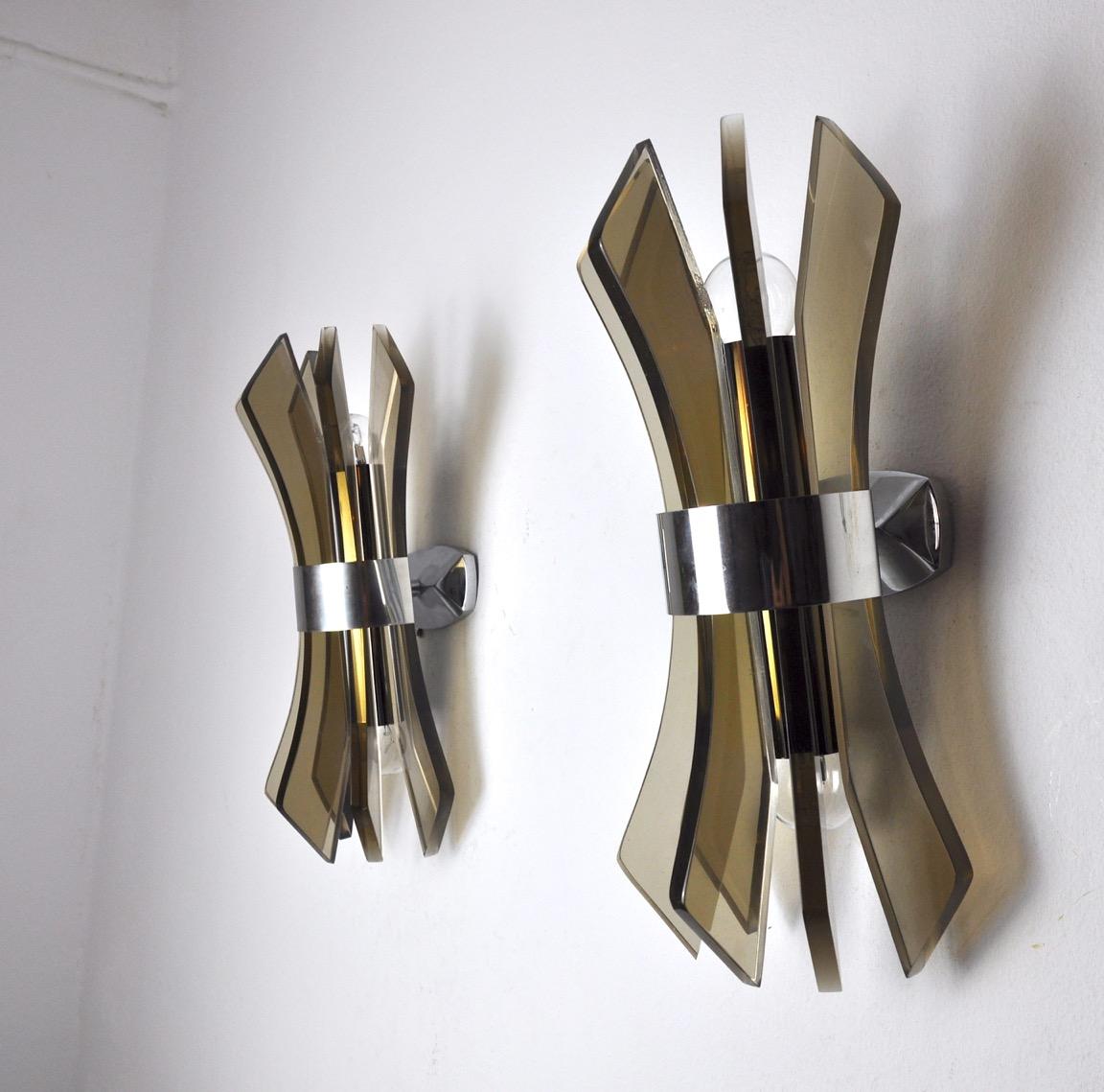 Hollywood Regency Bakelite Sconces from Veca, Italy, 1970s, Set of 2 For Sale