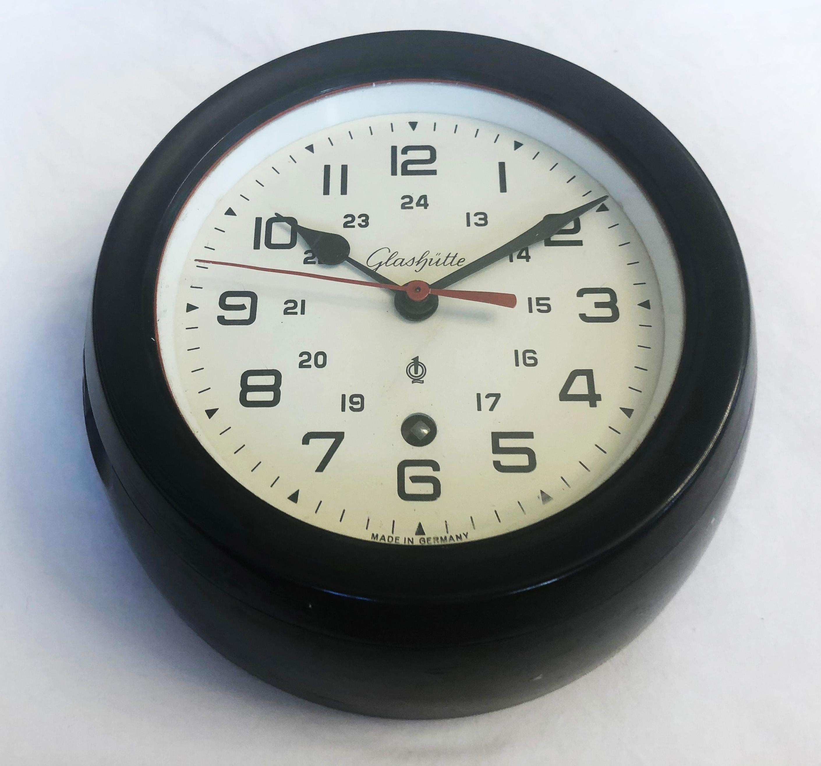 bakelite clock with ship