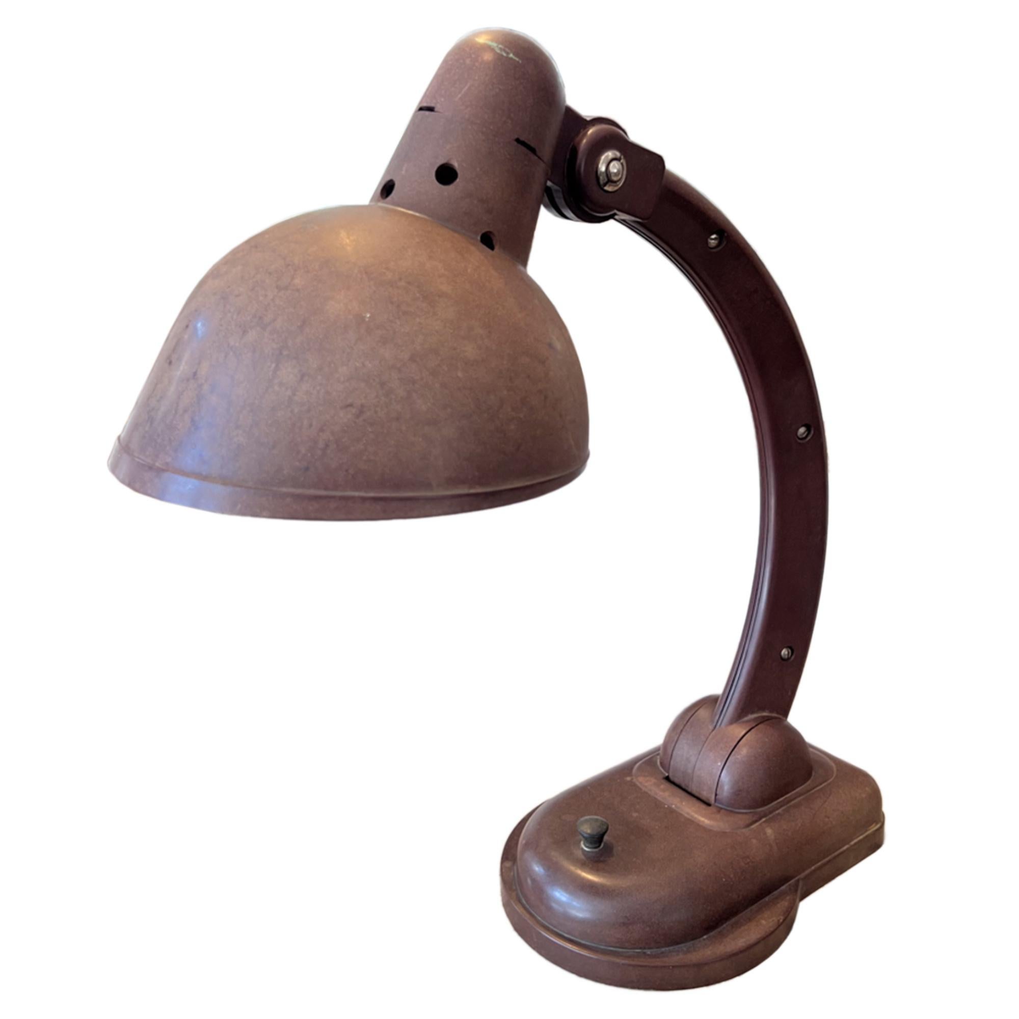 Bauhaus Bakelite 'Sigma' 1930s Desk Lamp by Christian Dell For Sale