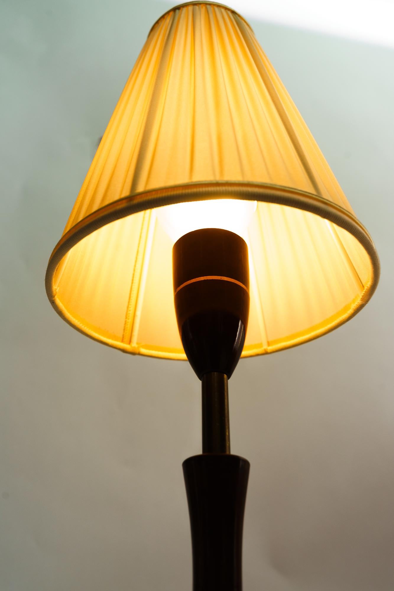 Mid-20th Century  Bakelite Table Lamp Vienna with Fabric Shade Around 1930s For Sale