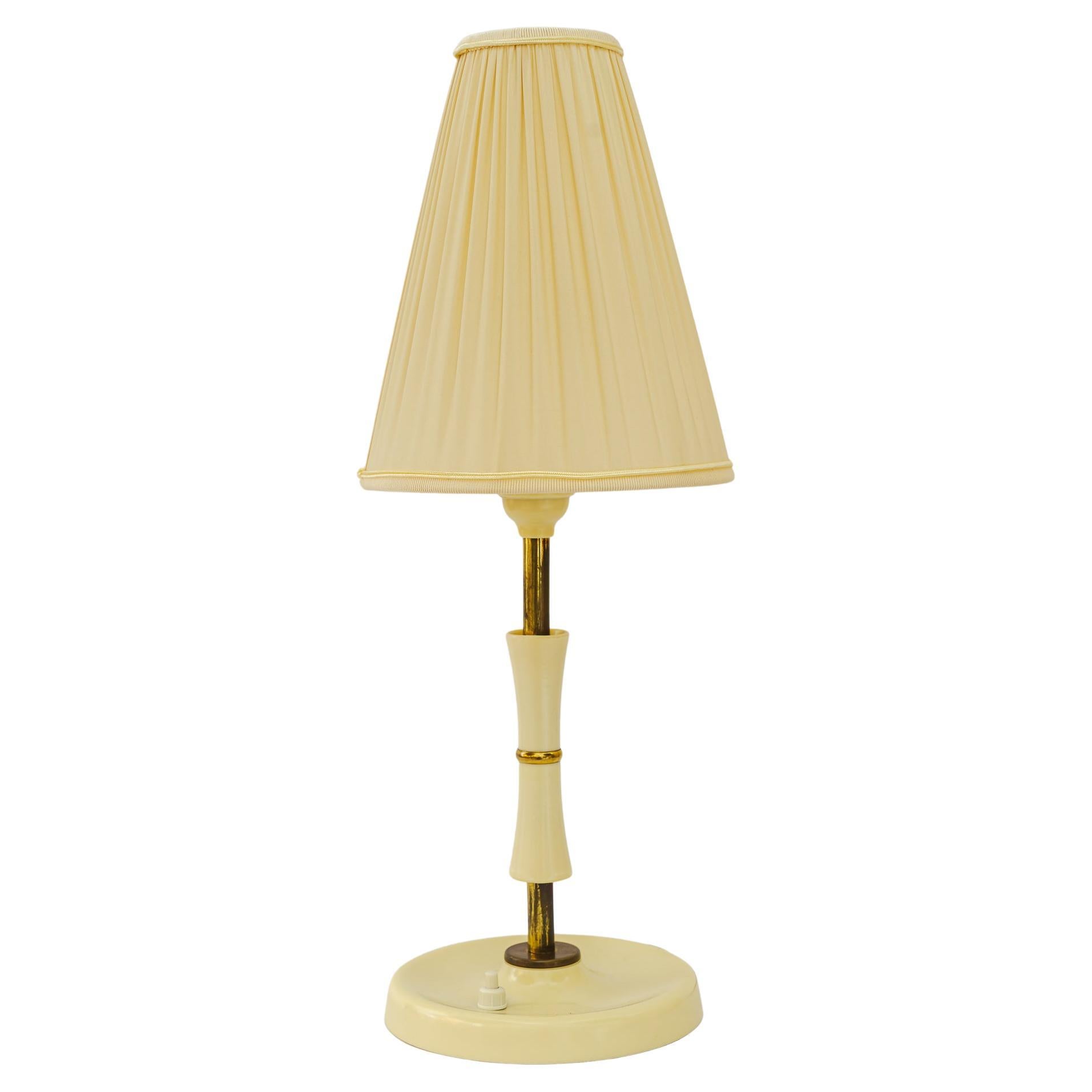 Bakelite Table Lamp Vienna with Fabric Shade Around 1930s For Sale