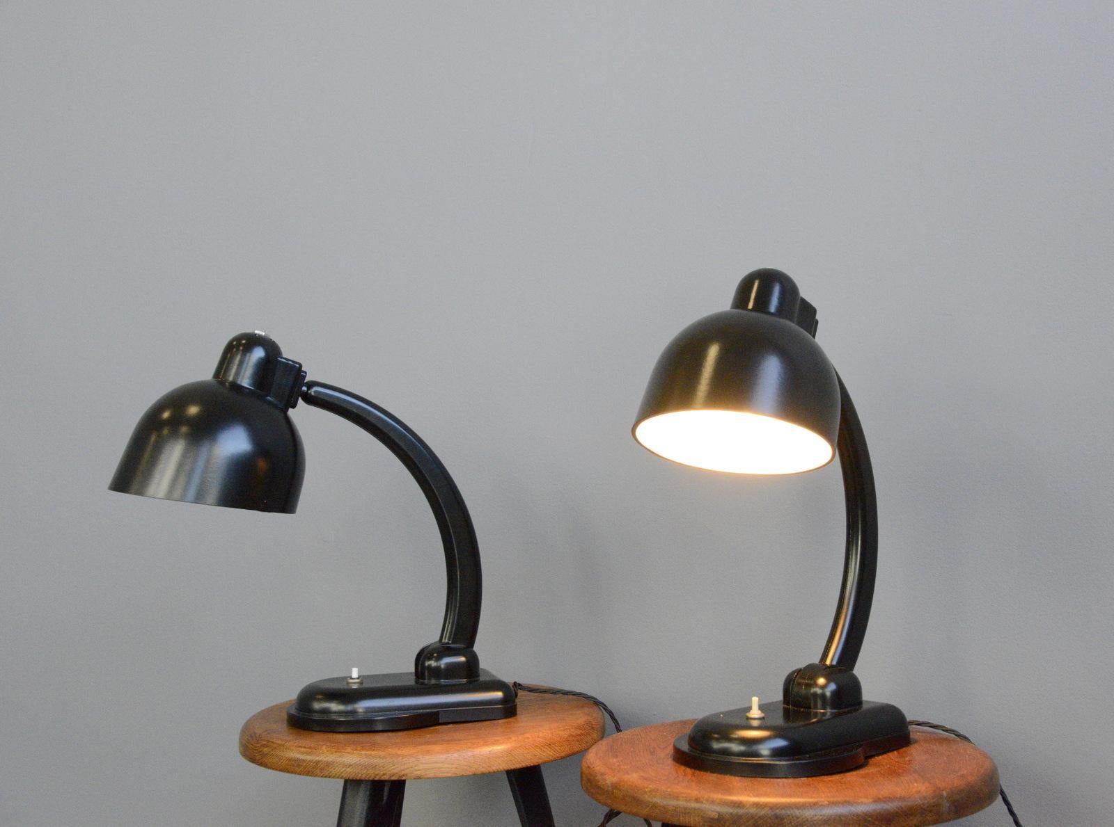 Bakelite Table Lamps, circa 1940s In Good Condition In Gloucester, GB