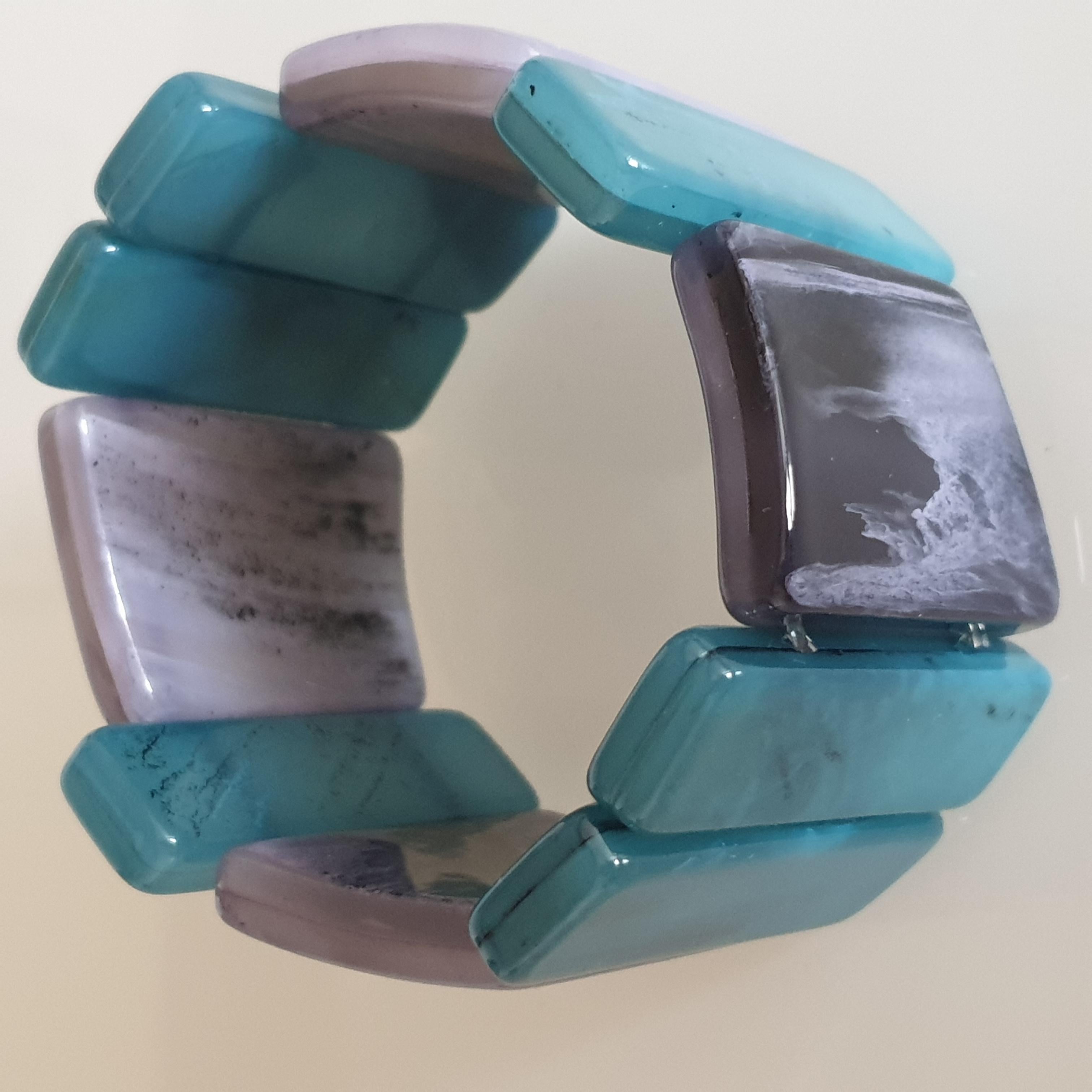 blue bakelite bracelet