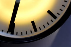 Bakelite Wall Lamp made from an Old Station Clock, Pragotron, 1950s