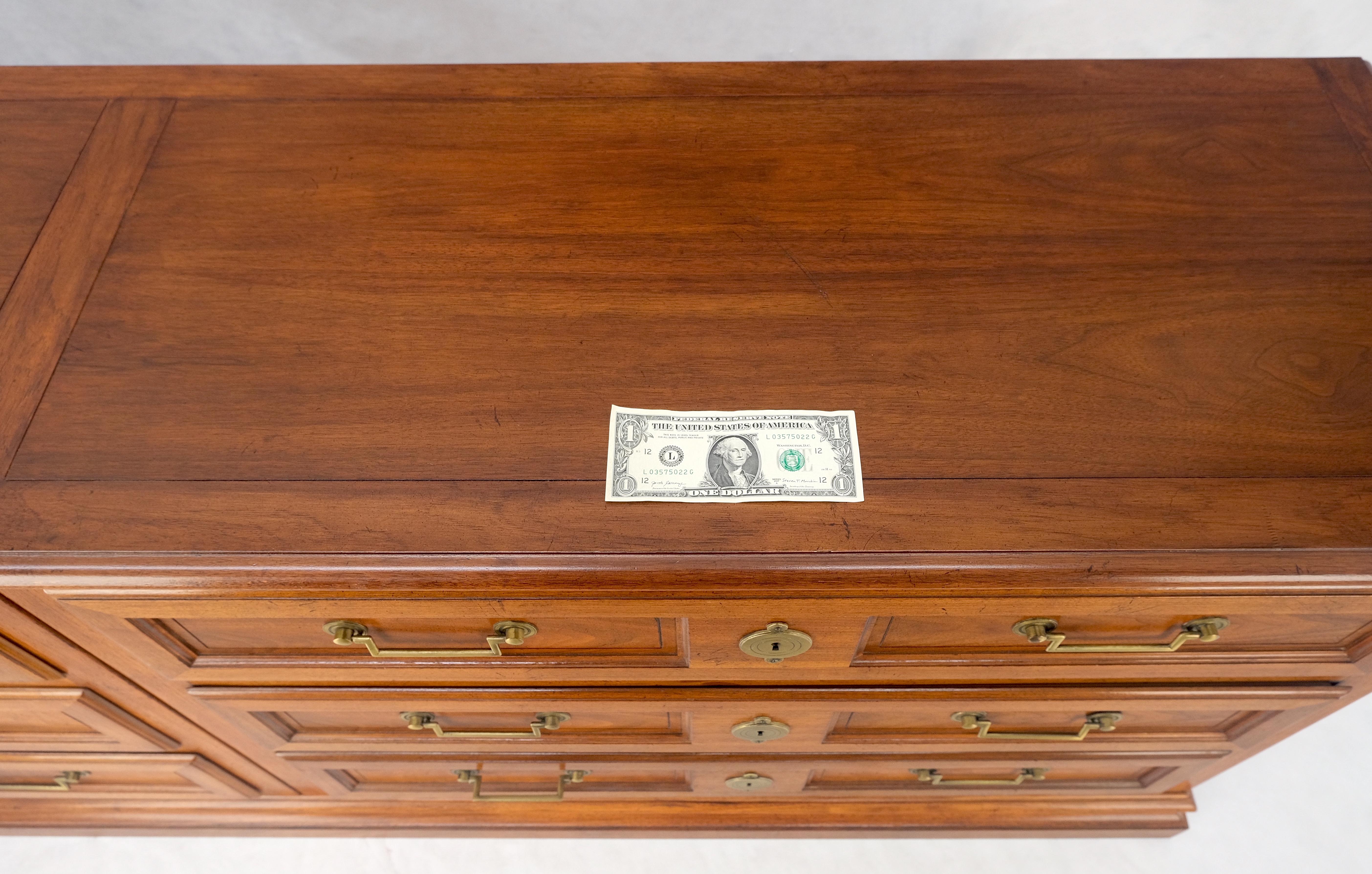 Baker 10' Extra !Long! 9 Cassetti Campaigner Directoire Stile Credenza Cassettone MINT in vendita 5