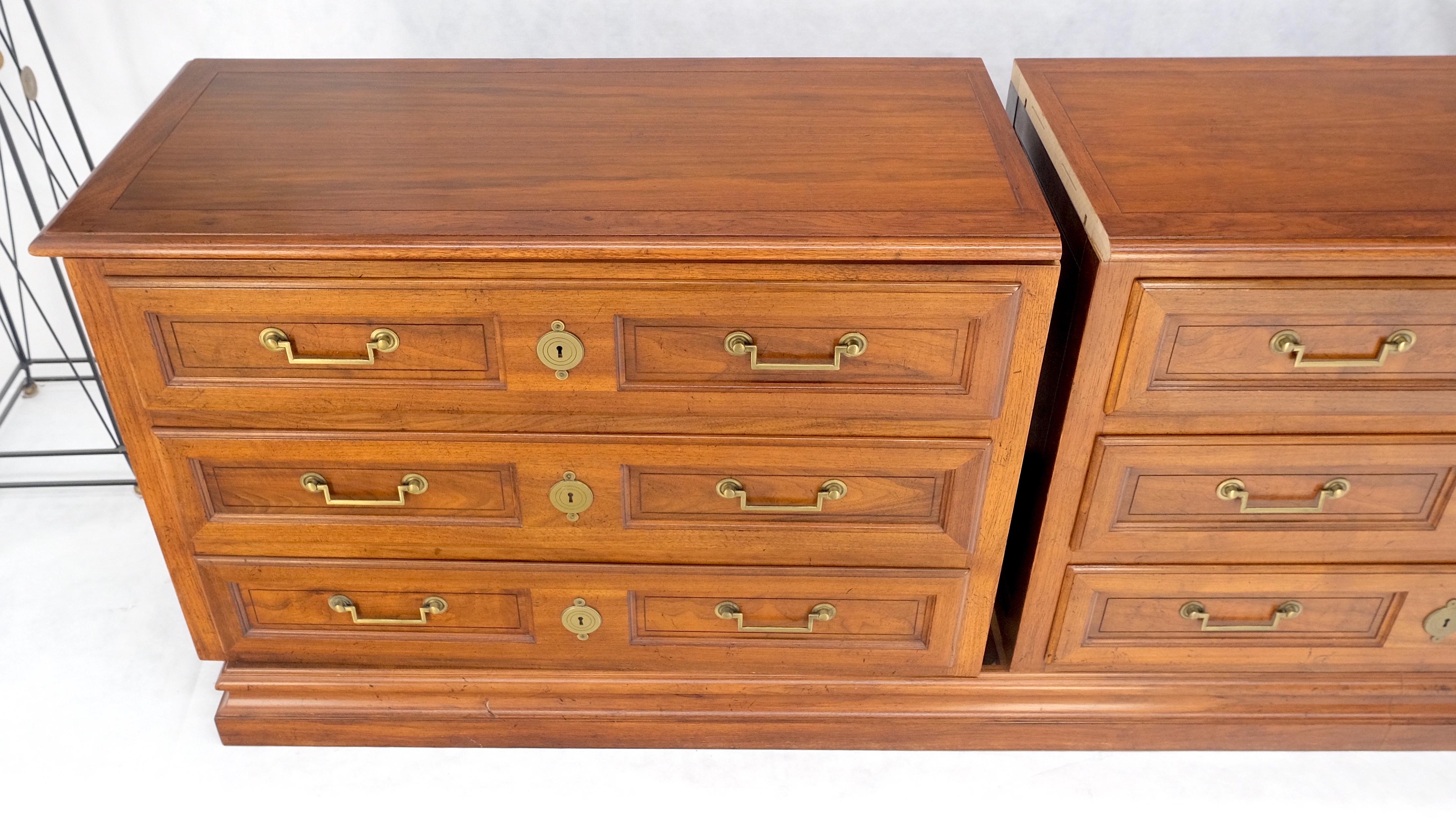 Baker 10' Extra !Long! 9 Cassetti Campaigner Directoire Stile Credenza Cassettone MINT in vendita 9
