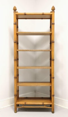 BAKER 1960's Faux Bamboo Etagere Display Shelving Unit - B