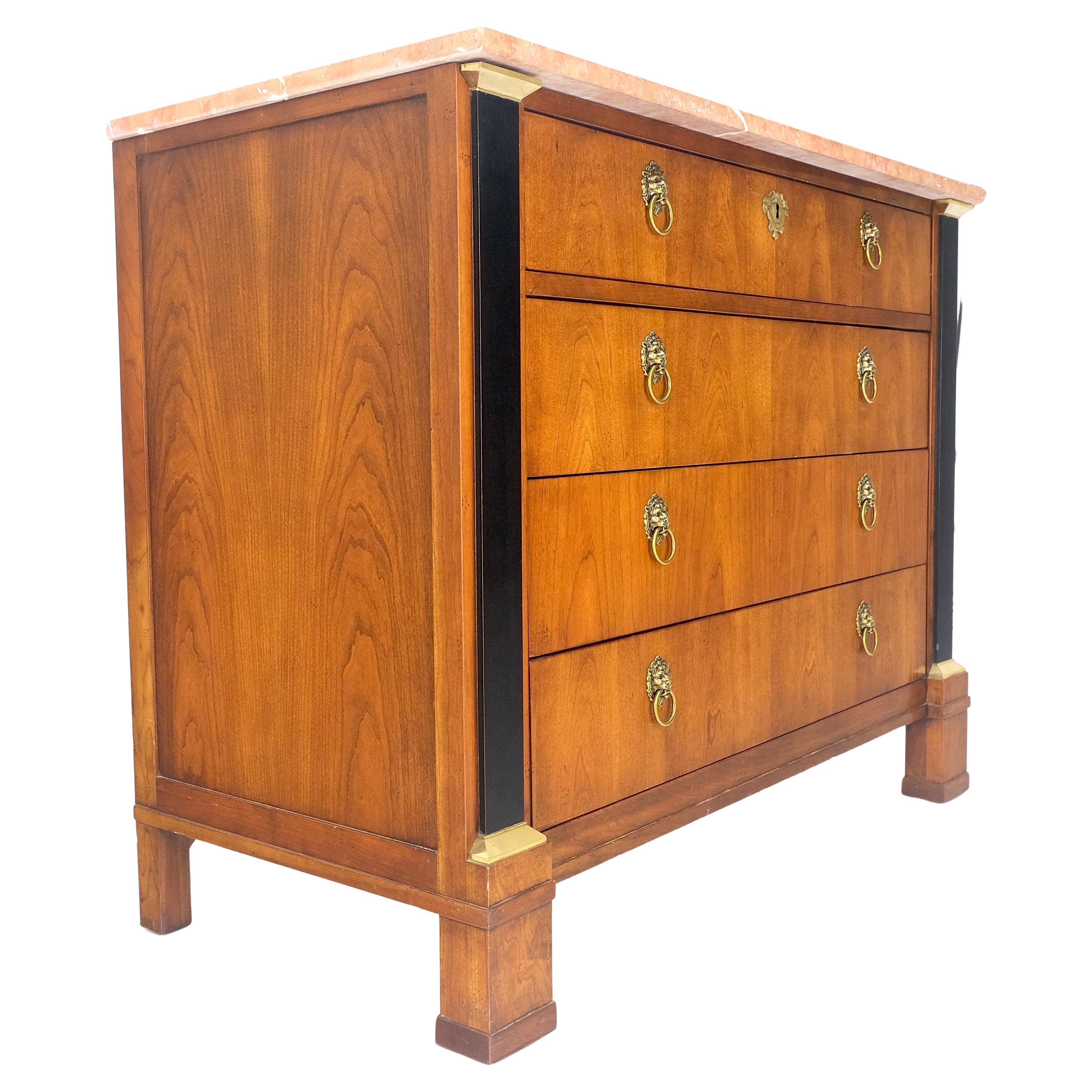 Baker 4 Drawer Marble Top Neoclassical Empire Revival Console Chest Dresser MINT