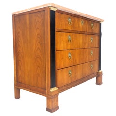 Baker 4 Drawer Marble Top Neoclassical Empire Revival Console Chest Dresser MINT