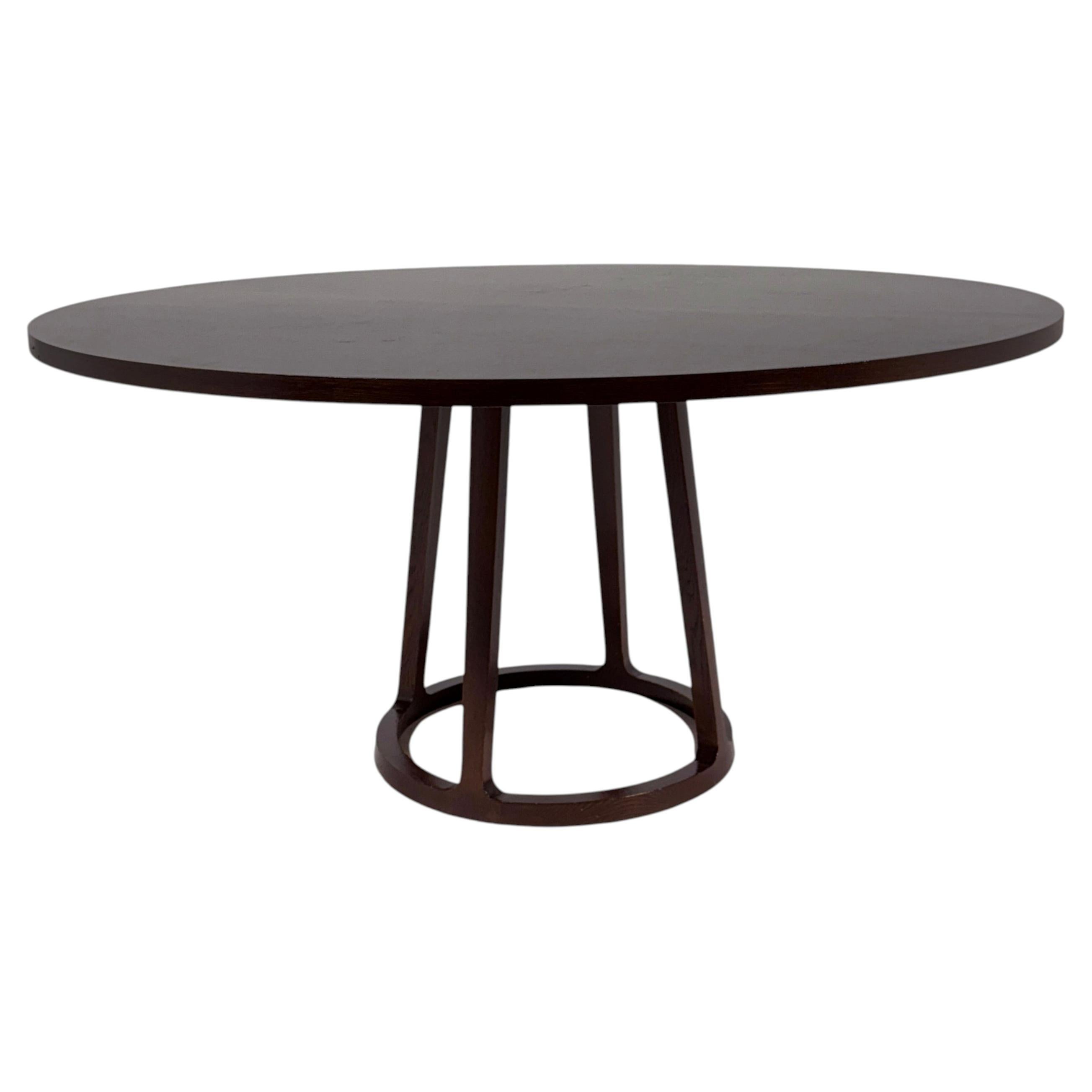 Baker 60" Oak Pedestal Dining Table