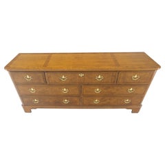 Baker 74" Lange 7 Schubladen Chippendale-Stil Helles Holz Kommode mit Messinggriffen MINT!