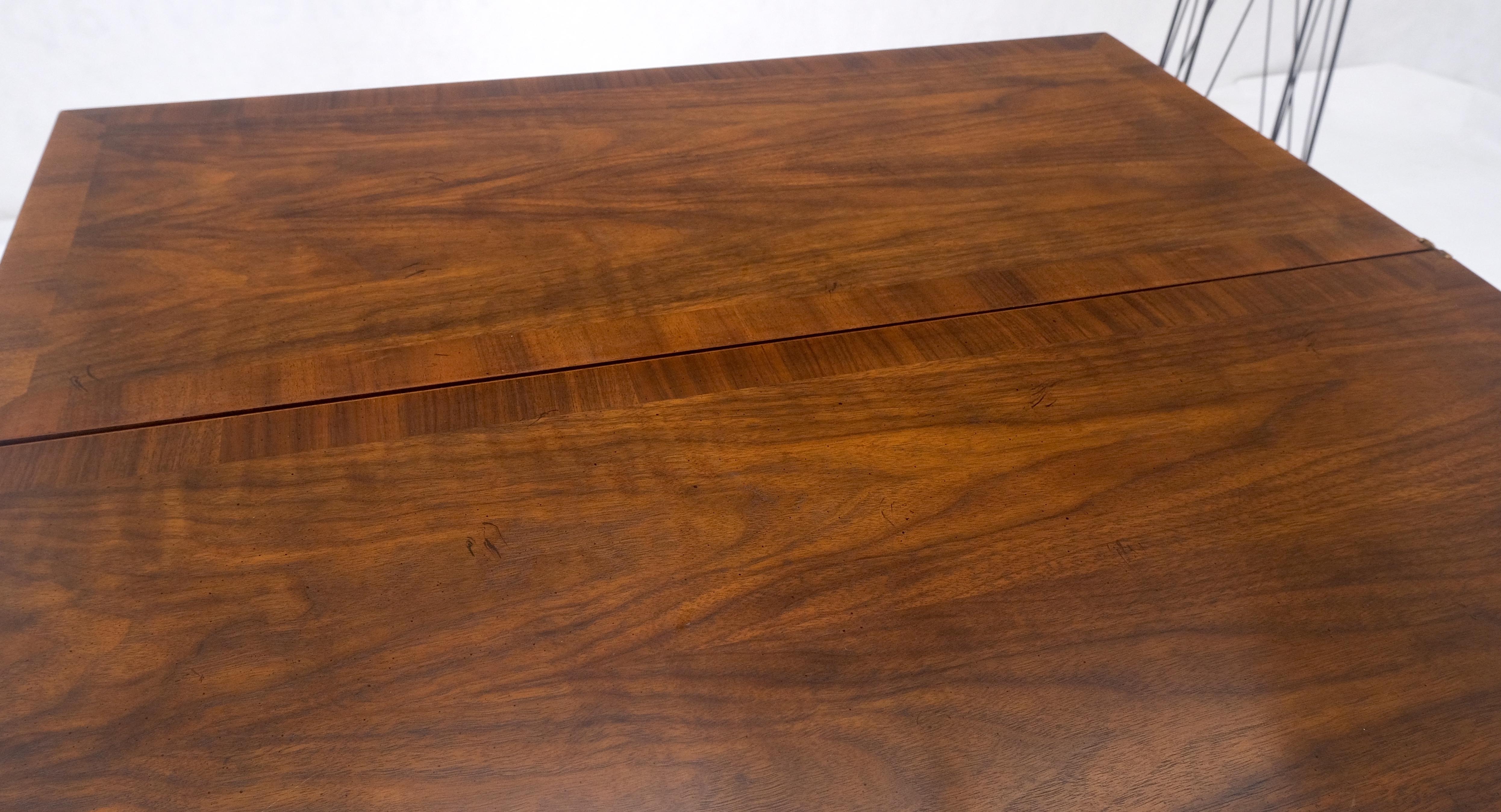 Chippendale Baker 8 Drawer Burl Wood Bachelor Chest Dresser Flip Secretary Top Desk MINT! For Sale