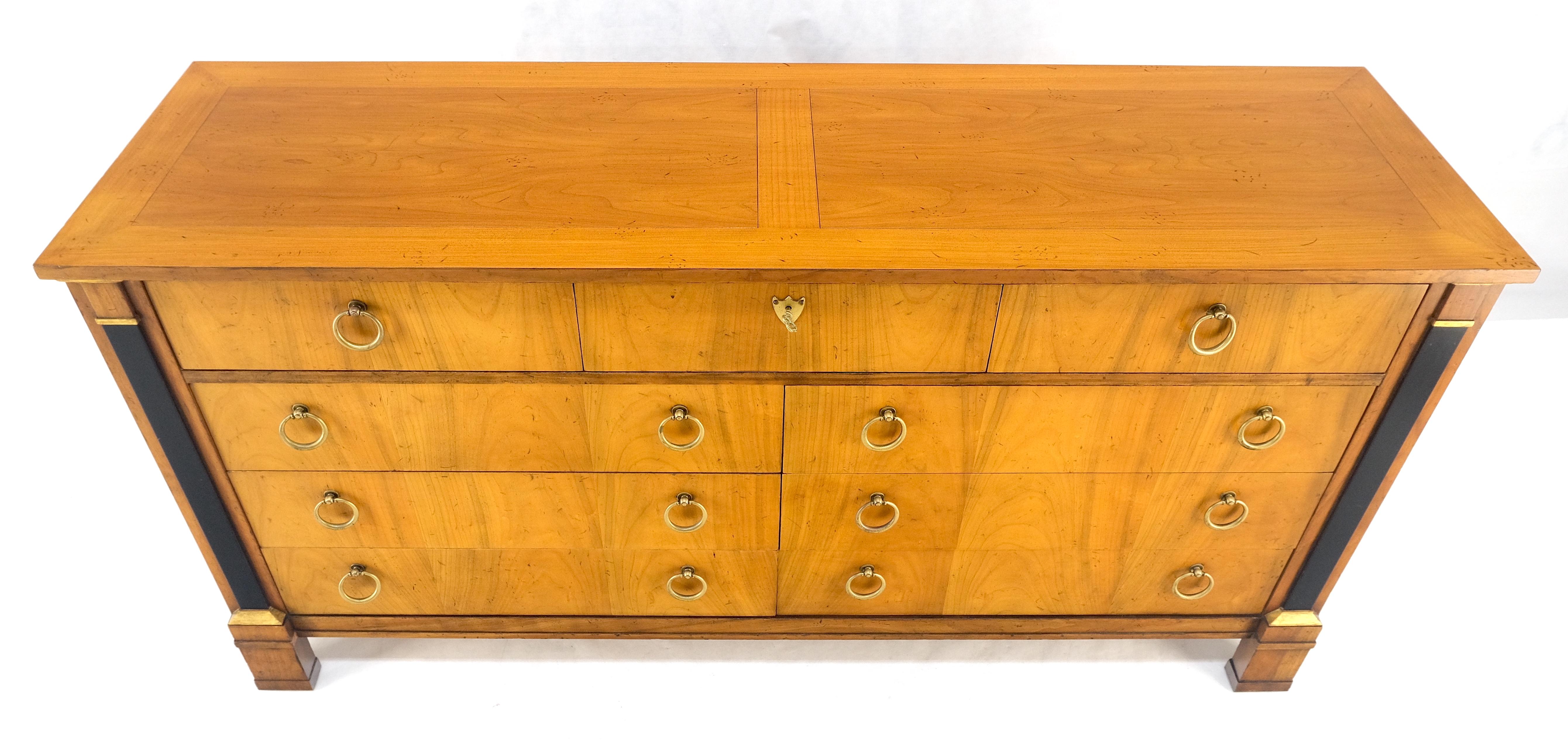 XX secolo Baker 9 Cassetti Credenza Neoclassica Lunga 64