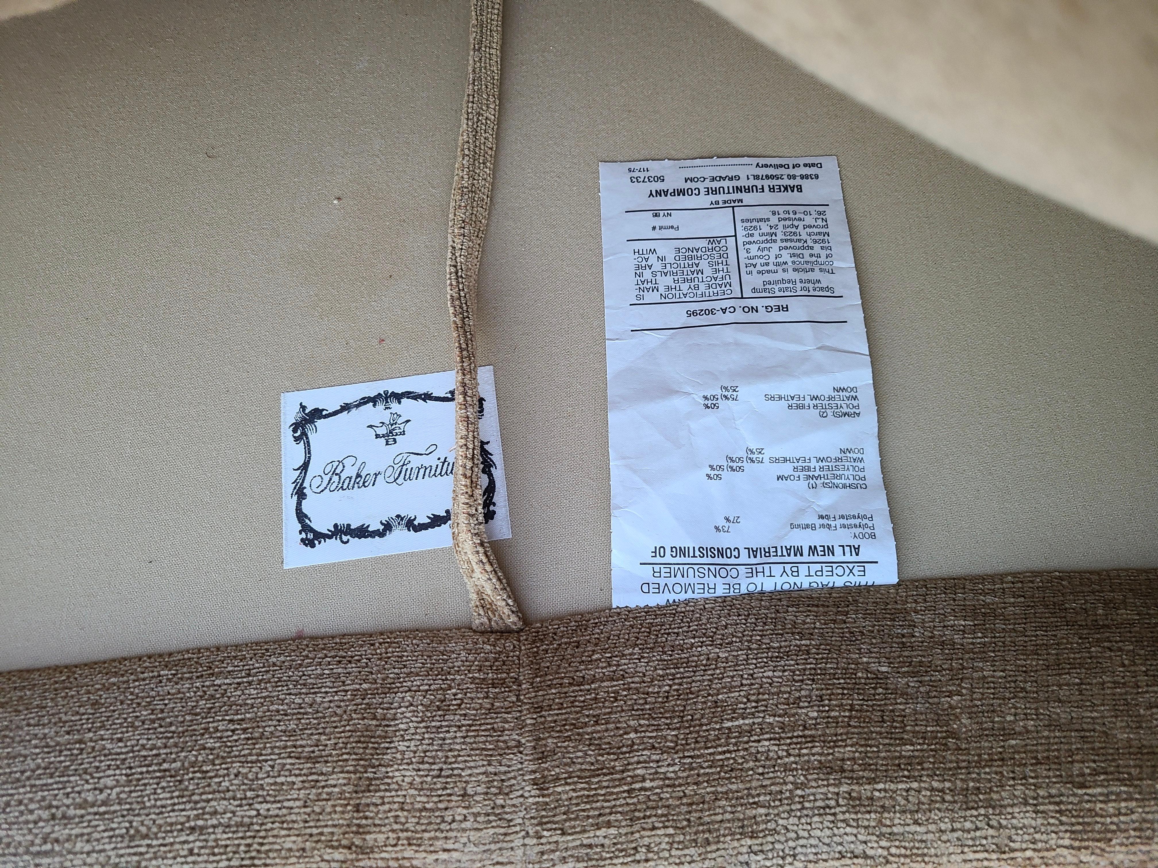 Baker Archetype Sofa Model #2386-80 8