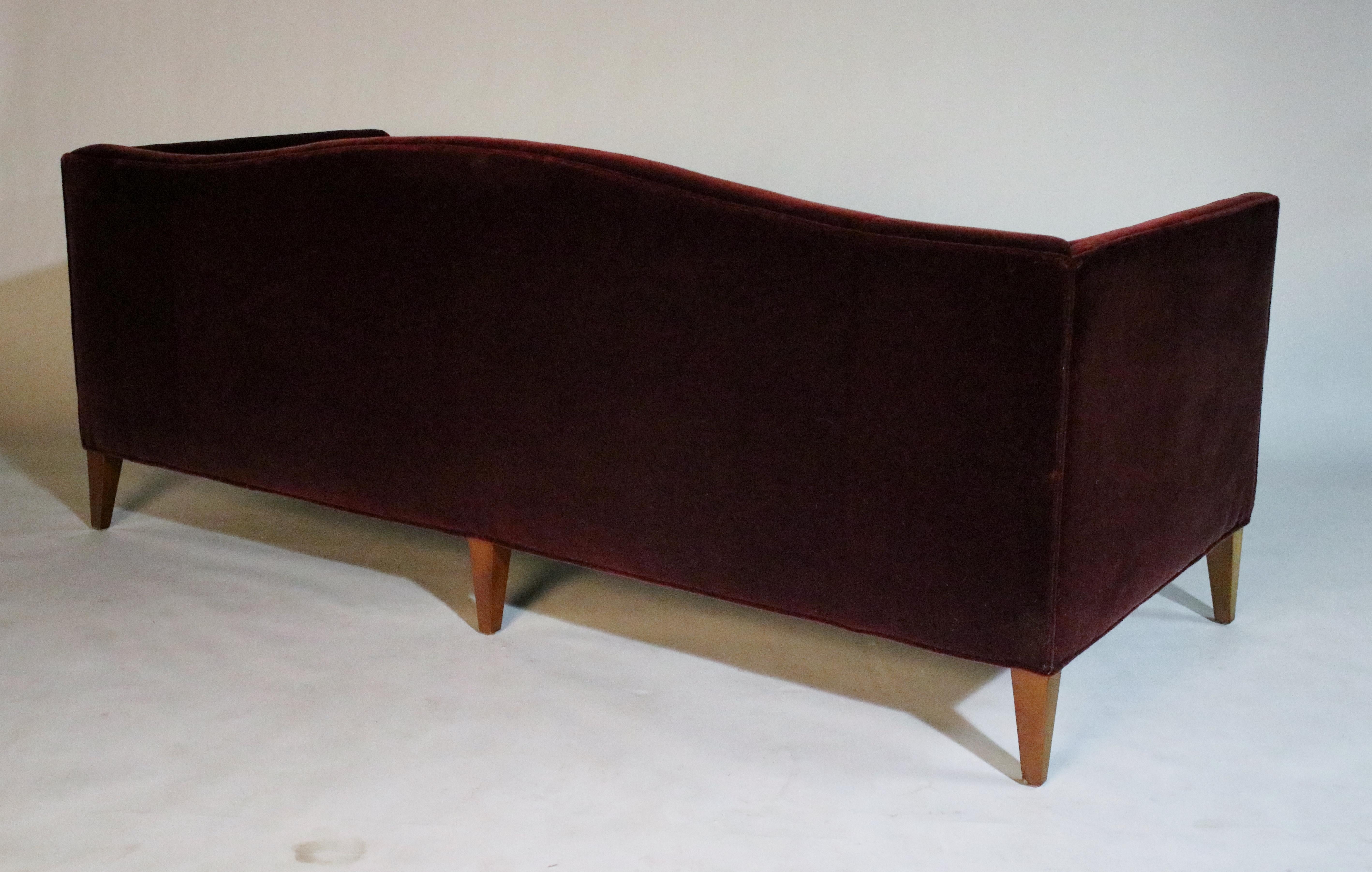 Mohair Baker Archetype Sofa Model #2386-80