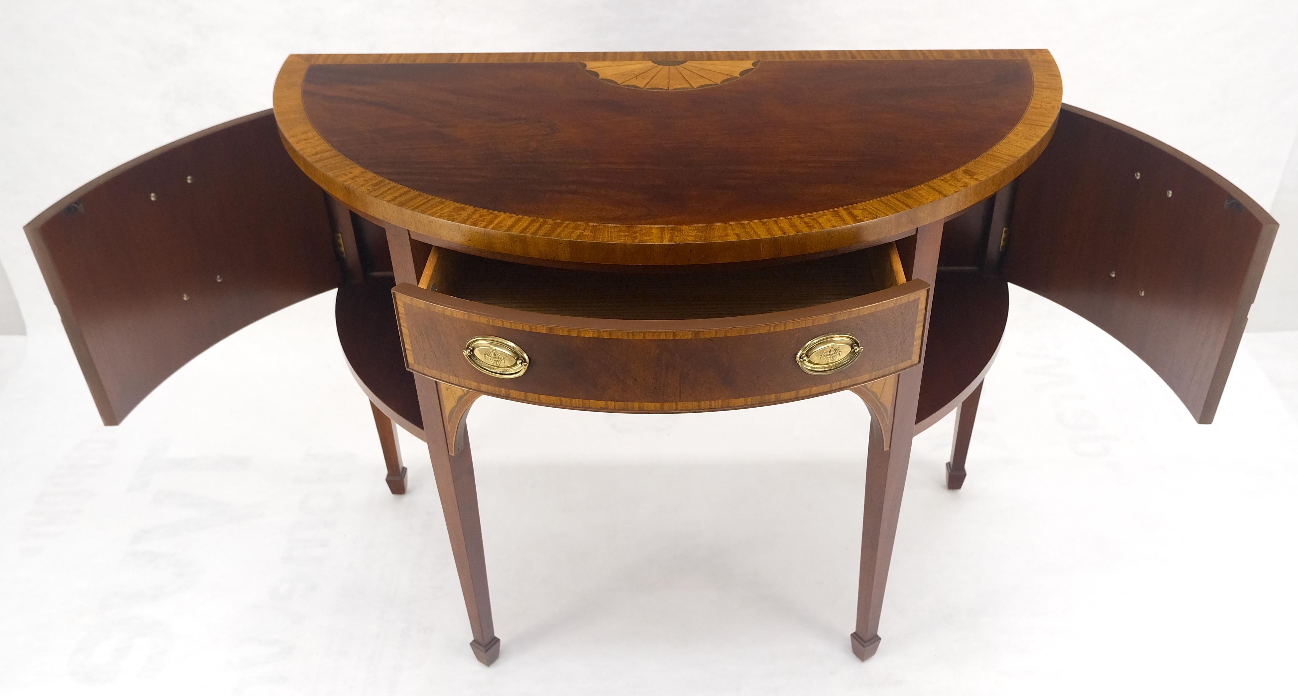 Credenza Feder Baker a fasce intarsiate Demi Lune MINT! in vendita 4