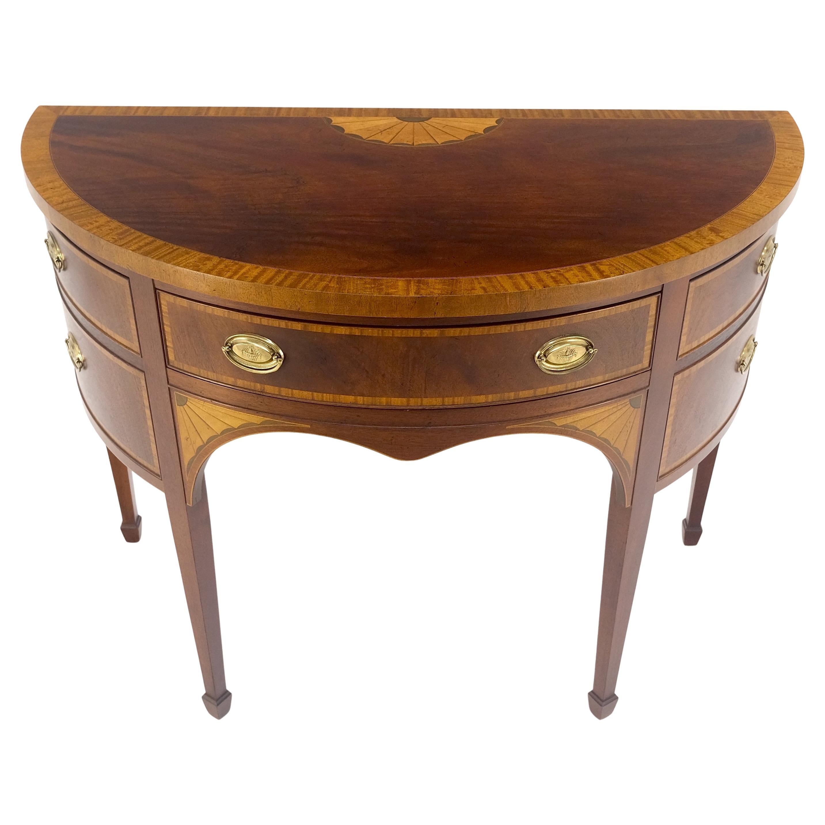 Americano Credenza Feder Baker a fasce intarsiate Demi Lune MINT! in vendita