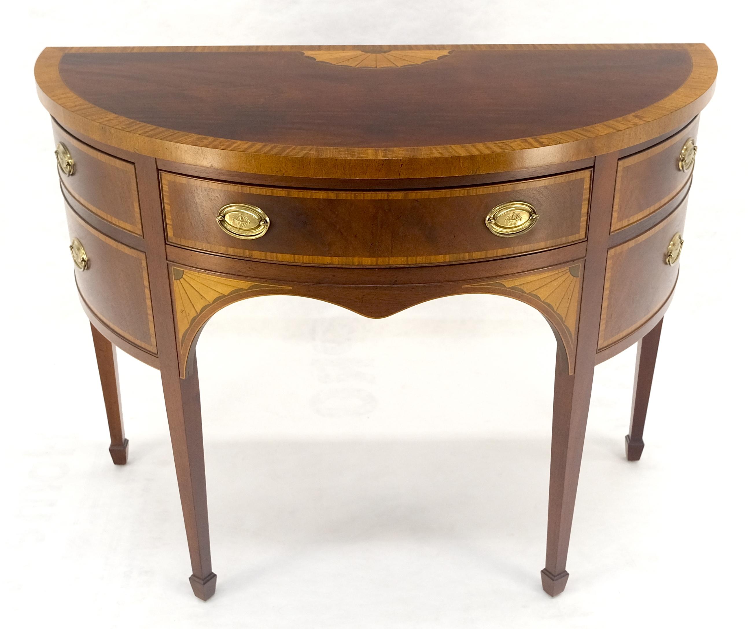 Credenza Feder Baker a fasce intarsiate Demi Lune MINT! in vendita 2