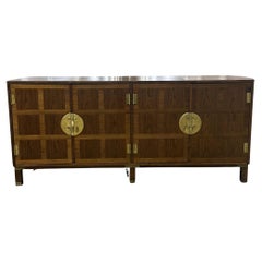 Baker Banded Walnut Credenza Server