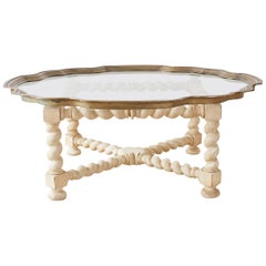 Baker Barley Twist Brass Tray Coffee Cocktail Table