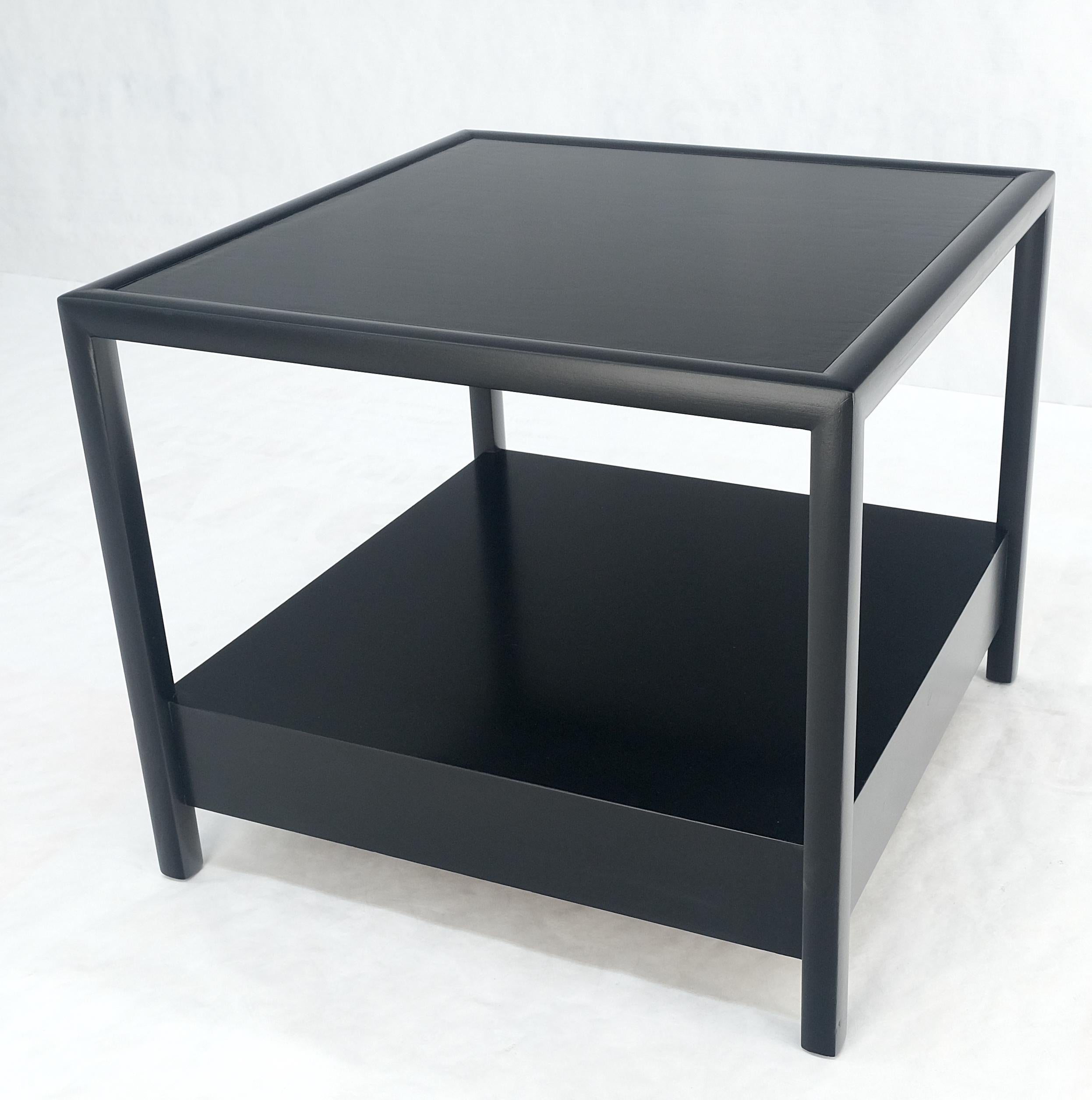 Baker Black Lacquer One Drawer Two Tier Square Side End Table Night Stand MINT ! en vente 6