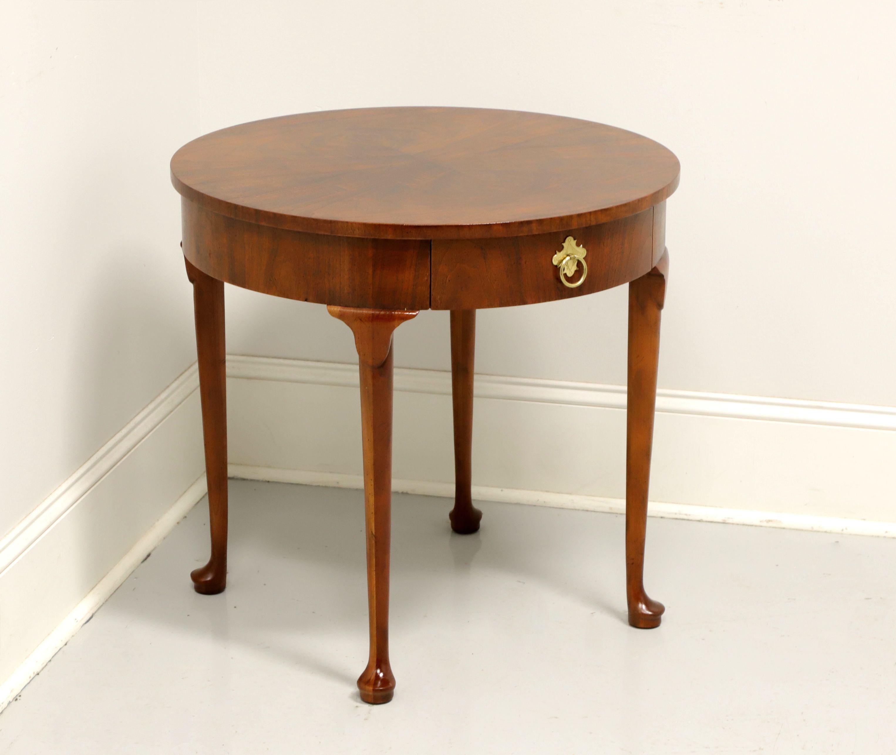 BAKER Bookmatched Walnut Georgian Style Round Accent Table 4