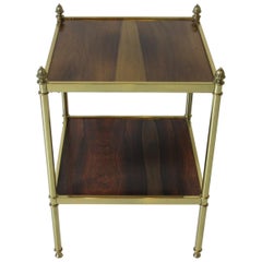 Baker Brass and Rosewood Side Table