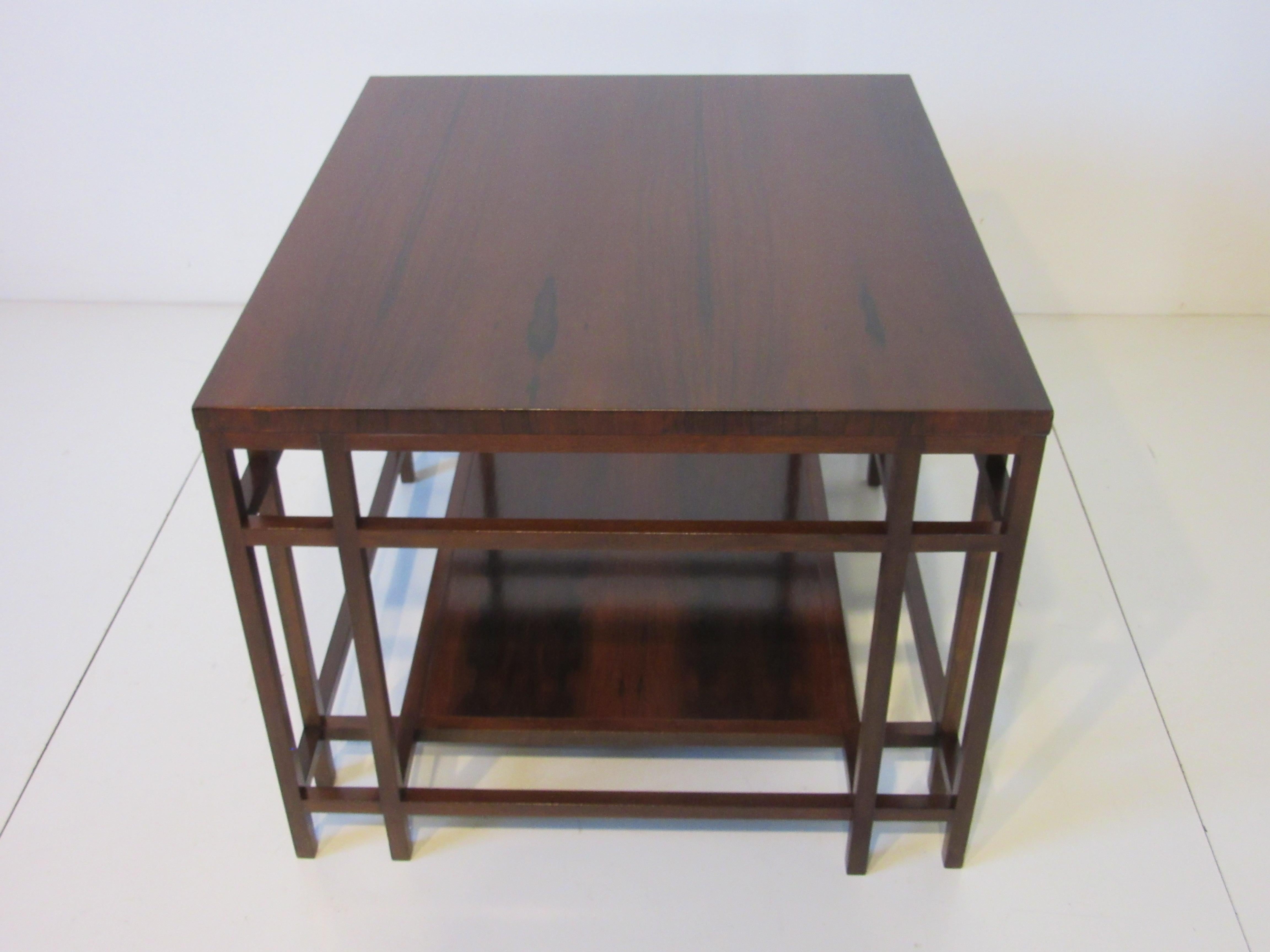 20th Century Baker Brazilian Rose Wood Side / End Table