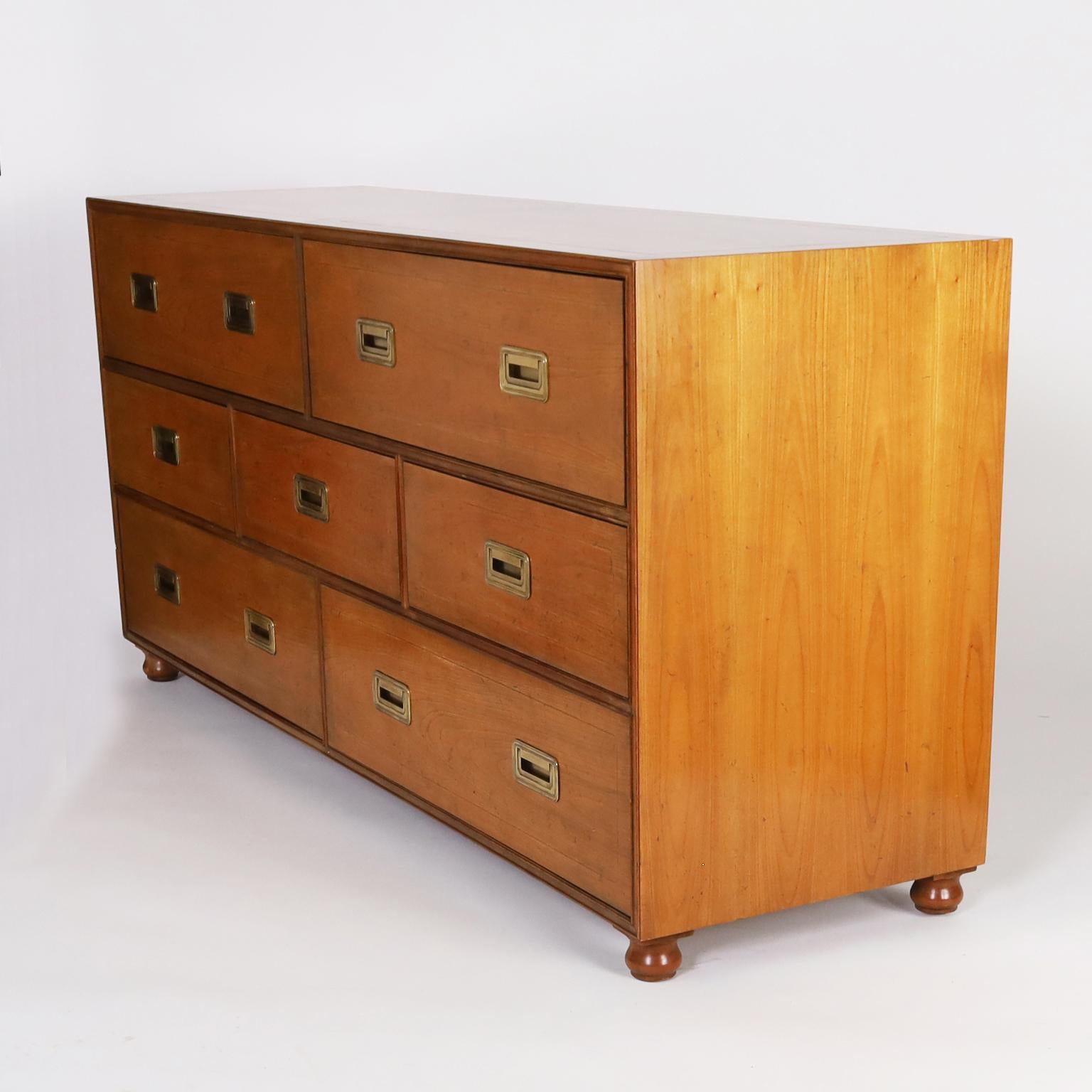 American Baker Campaign Style Chest of Drawers 
