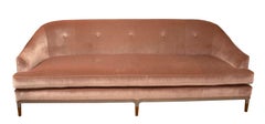Baker Carnelian by Jean-Louis Denoit Velvet Sofa 3-Seat Sofa Vintage Inspired