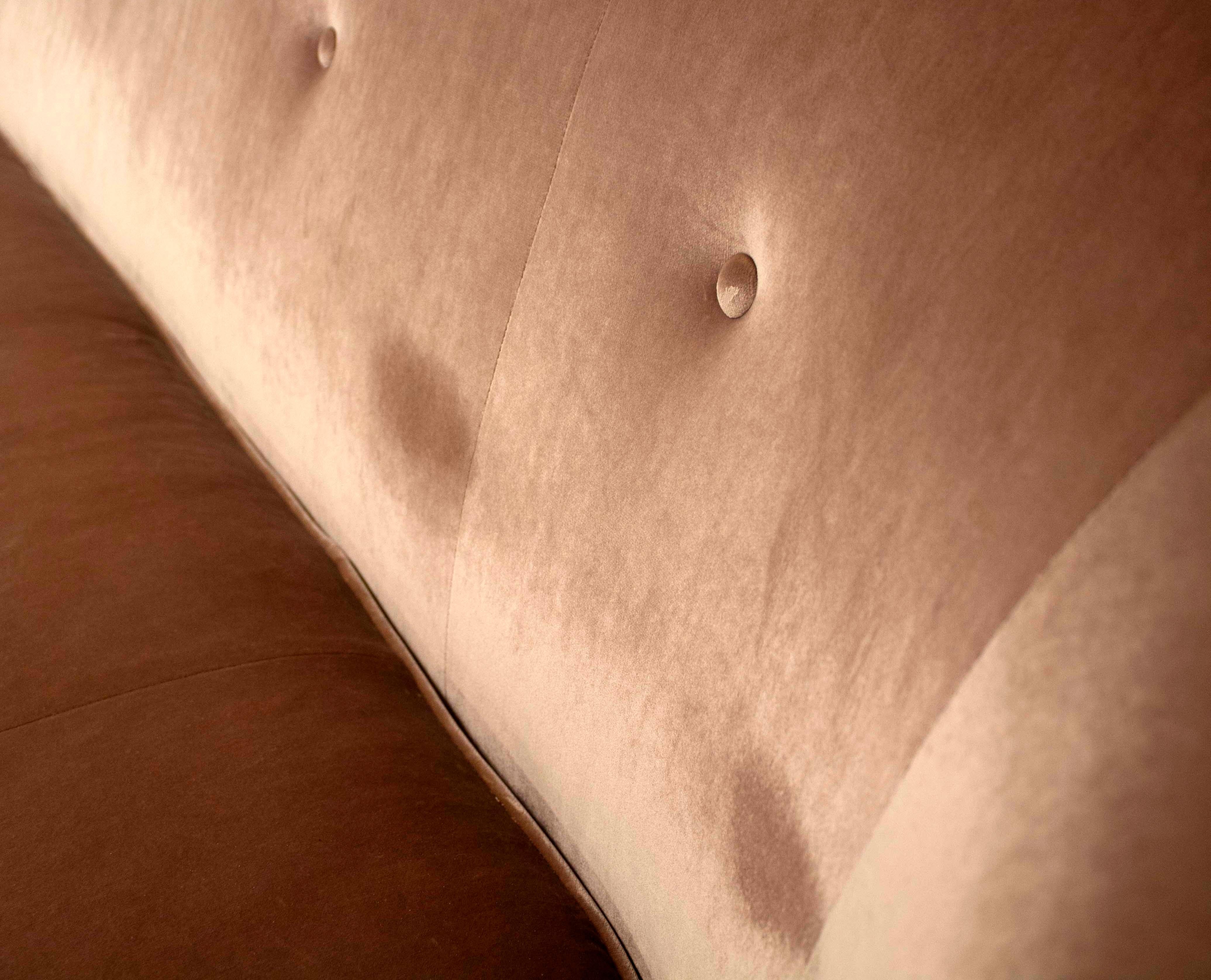 20th Century Baker Carnelian by Jean-Louis Denoit Velvet Sofa 3-Seat Sofa Vintage Inspired