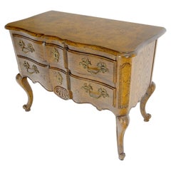 Baker Carved Chestnut Burl Top Louis XV 2 Drawers Chest Dresser Cabinet MINT!
